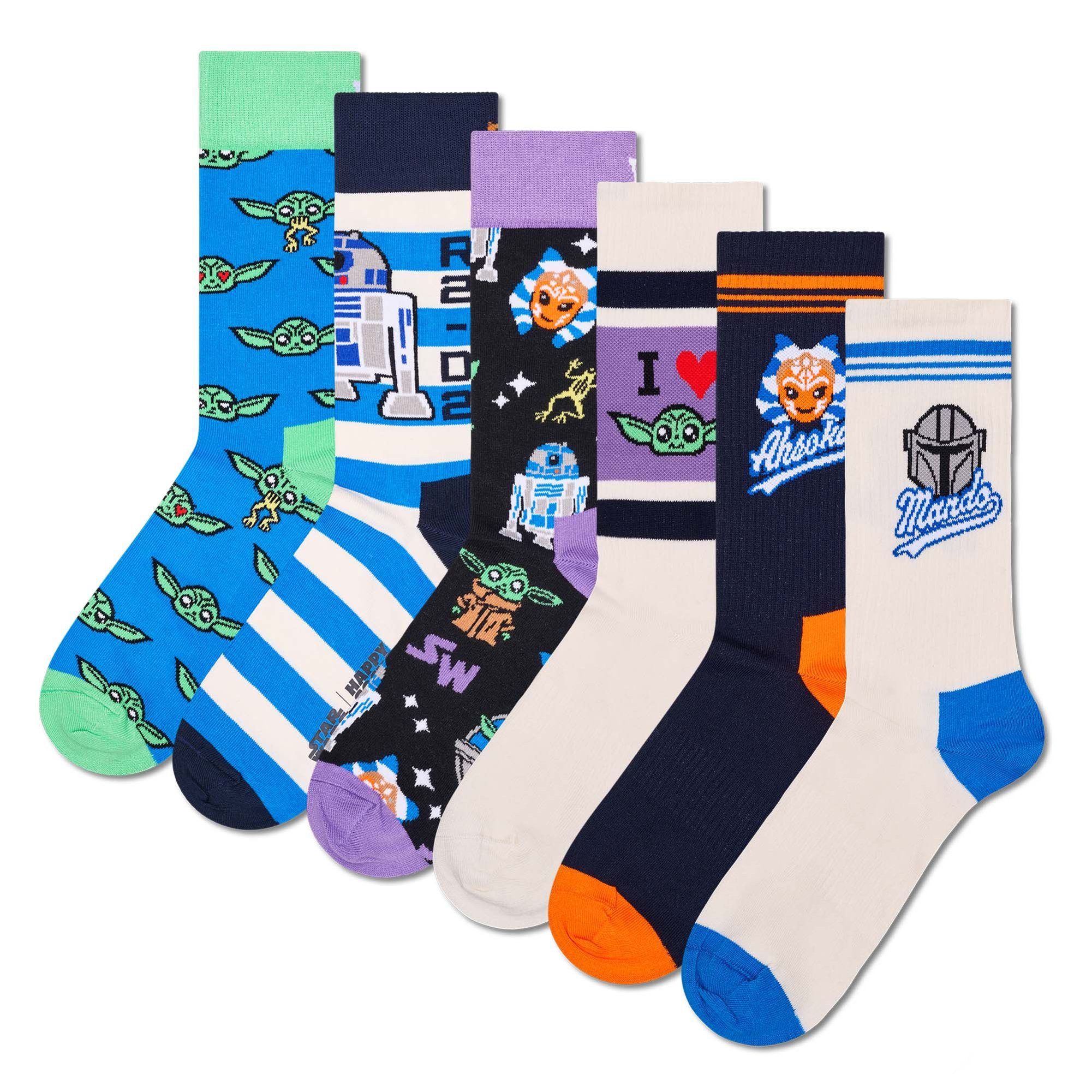 Happy Socks Kurzsocken Herren Socken 6er Pack Baumwolle (Packung, 6er Pack)