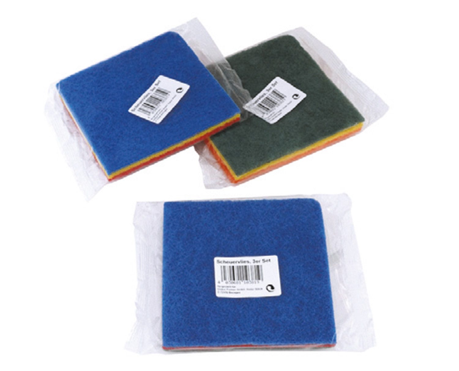 Reinigungsschwamm Scheuervlies 3er Pack, Reinigungs-Pads, Zufallsfarbe, Reinigungspad Scheuerschwamm Putzschwamm Reinigungsschwamm