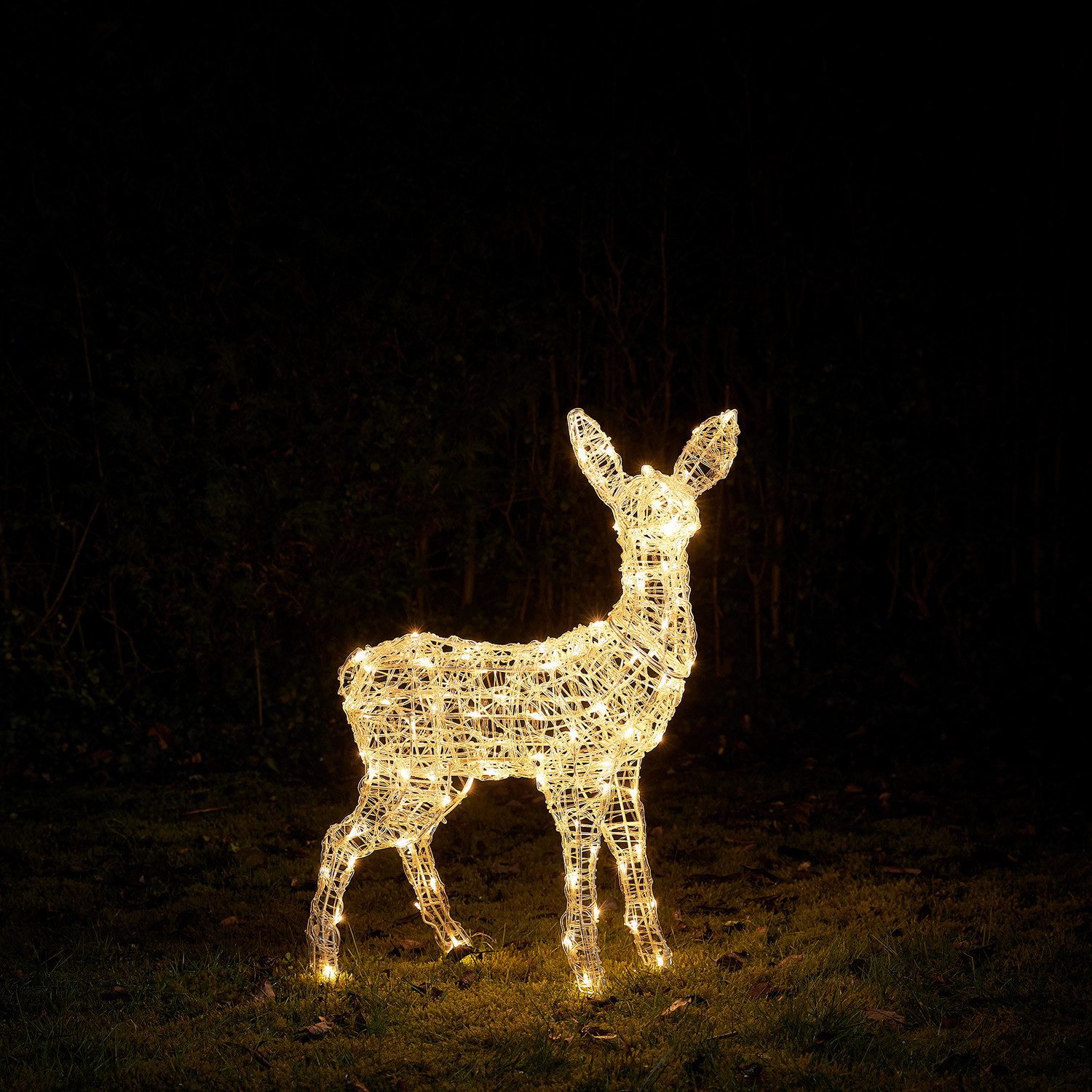 Lights4fun LED Dekofigur LED-Rentier Rehkitz L Swinsty, LED fest integriert – Bild 4 von 5