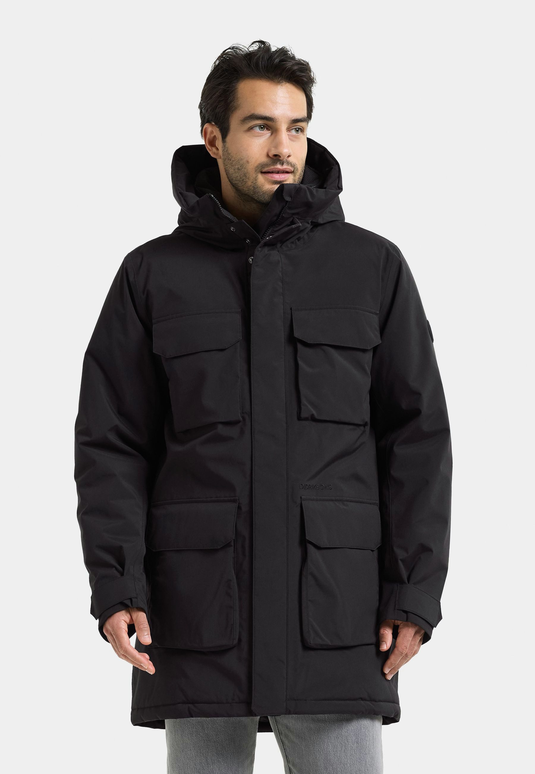 Didriksons Winterjacke Herren Wintermantel Wasserdicht AIDEN mit Kapuze mit Taschen