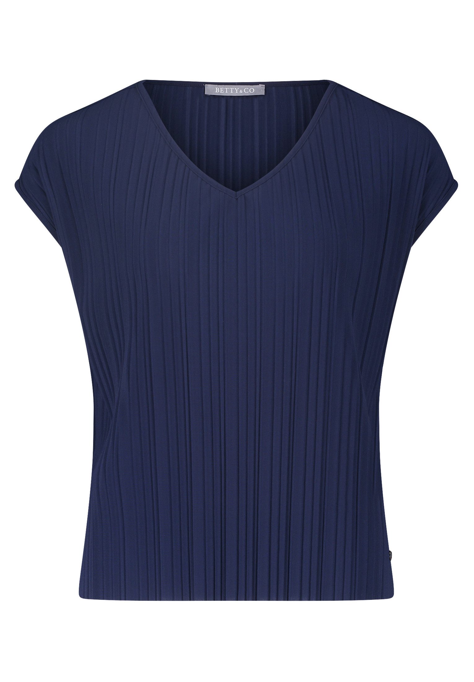 Betty&Co T-Shirt Betty & Co Rundhals-Shirt mit Plissee (1-tlg) Plissee