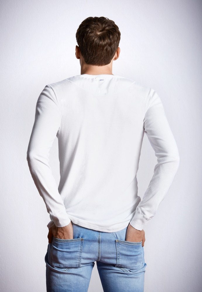 Schiesser Langarmshirt Freizeit Revival Karl-Heinz weiss Herren günstig online kaufen