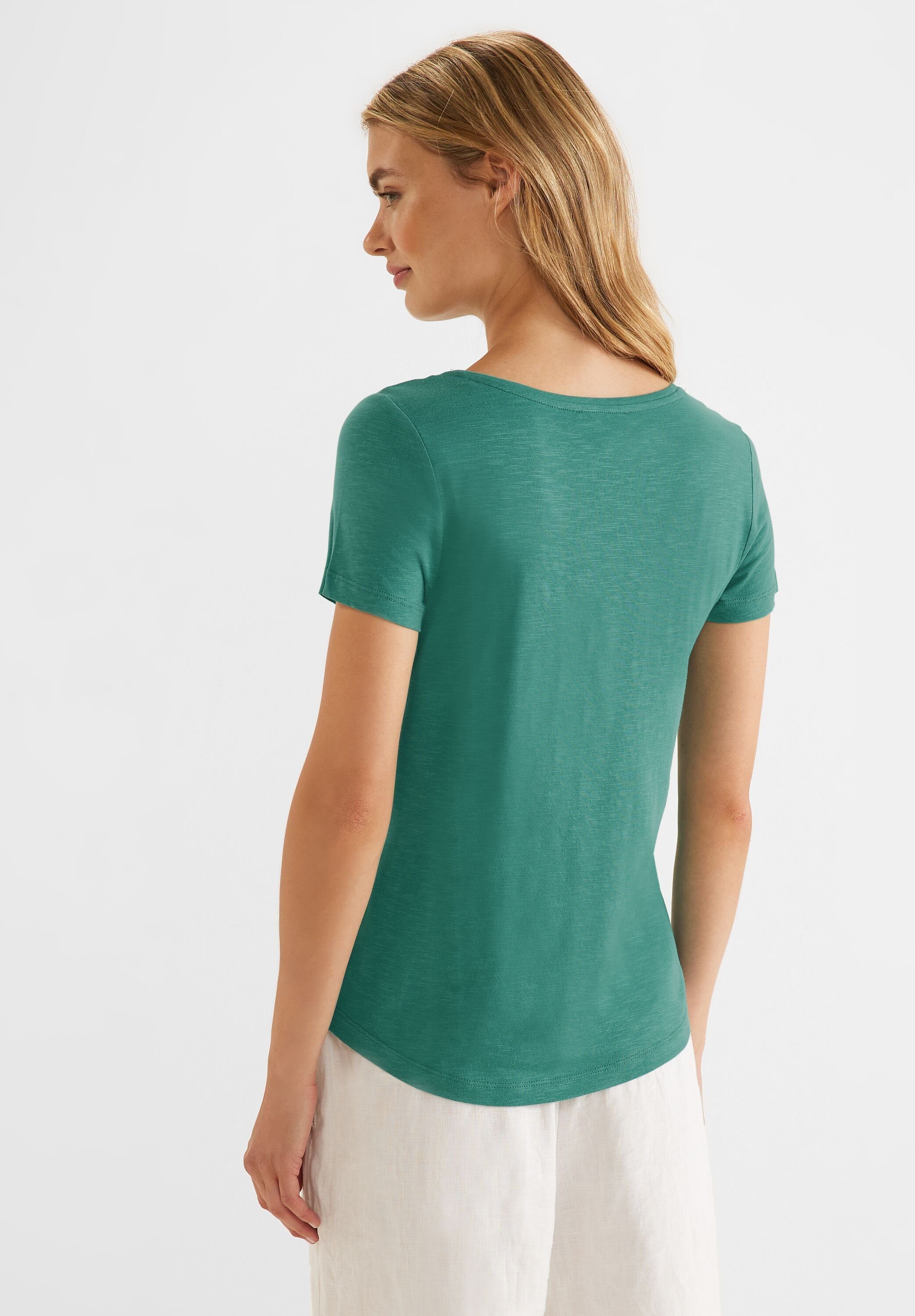 Materialmix, STREET T-Shirt Damen softem aus T-Shirt ONE