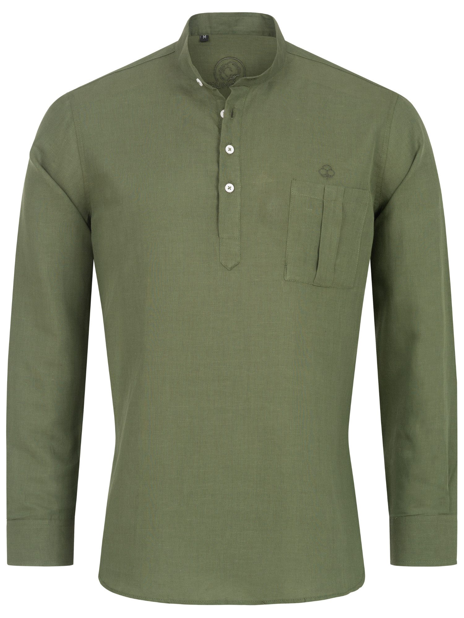 Indumentum Leinenhemd Herren Hemd Schlupfhemd Mao Kragen H-348 günstig online kaufen