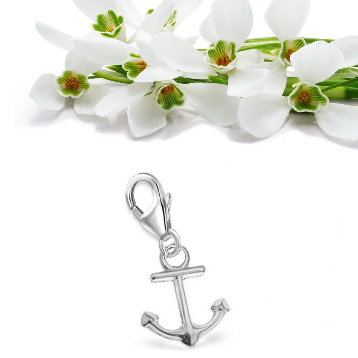 Goldene Hufeisen Charm Anker ein Maritim Glücksbringer Anhänger für deine Seele, 00808 (inkl. Etui), für Gliederarmband oder Halskette