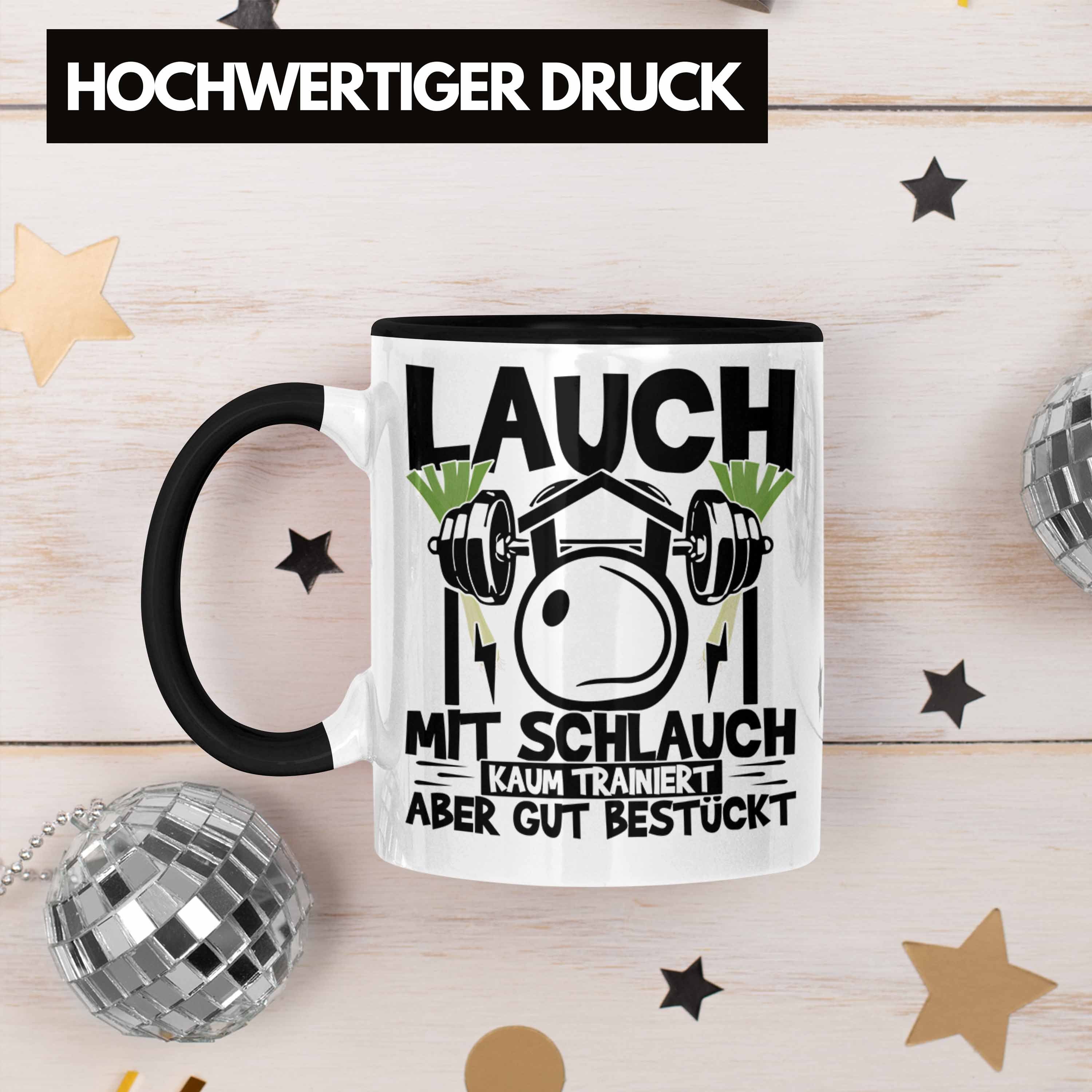 Fitness Kaff Lauch Gym Schlauch Trendation Tasse Gut Humor Bestückt Mit Geschenk Schwarz Tasse