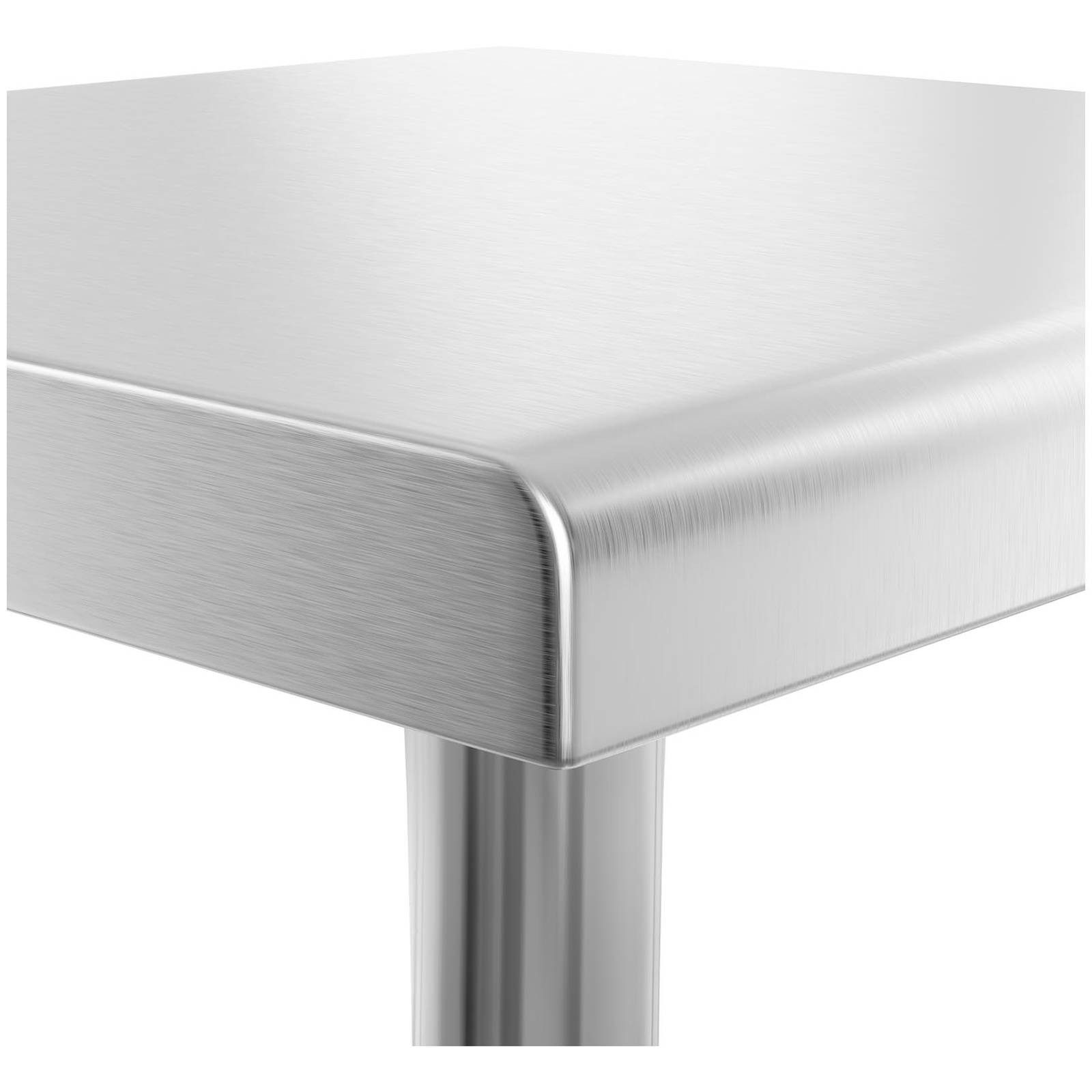Royal Catering Arbeitstisch 80 x 60 cm Edelstahltisch Zerlegetisch Gastro höhenverstellbar, verschiedene Größen – Bild 3 von 5