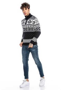 RedBridge Strickpullover Sandy Springs mit trendigem Norweger-Muster