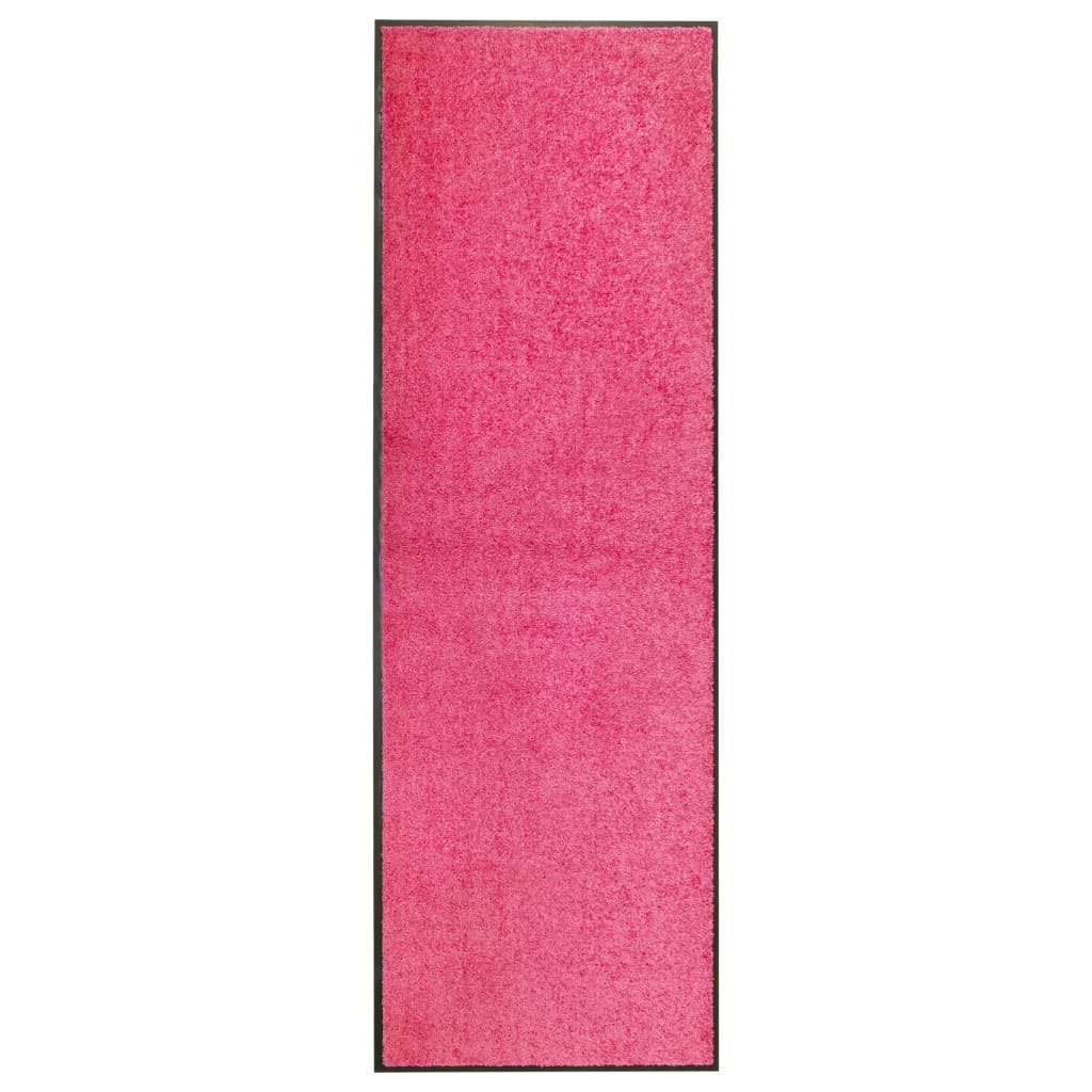 vidaXL Fußmatte Fußmatte Waschbar Rosa 60x180 cm, Rechteckig, Höhe: 0.9 mm