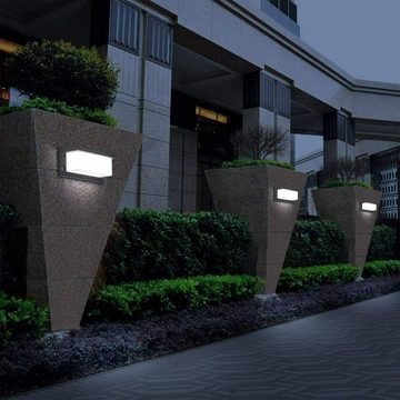 LETGOSPT Außen-Wandleuchte 18W LED Wandleuchte mit Bewegungsmelder, Modern Außen Innen lampe, LED fest integriert, Wasserdicht IP65 Wandlampe, Modern Außenlampe für Terrasse Eingang