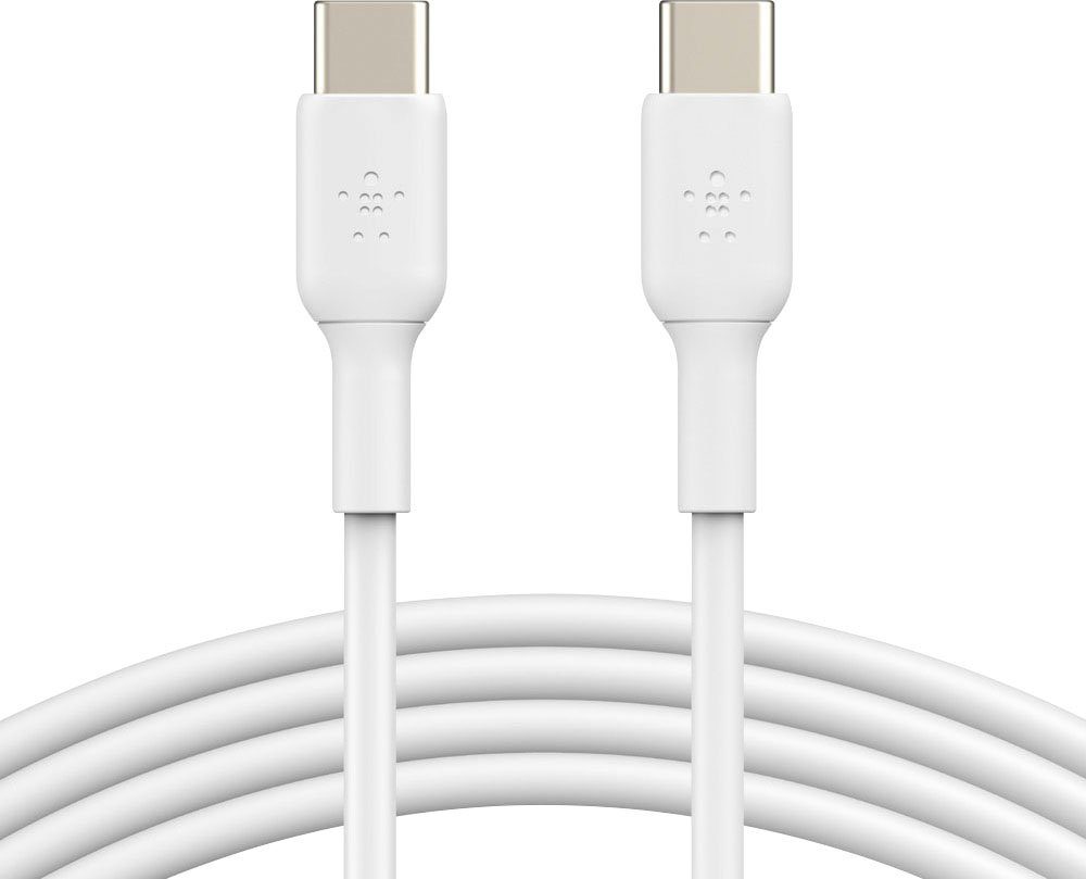 Belkin USB-C/USB-C Kabel PVC, 1m Smartphone-Kabel, USB-C, (100 cm), ummantelt