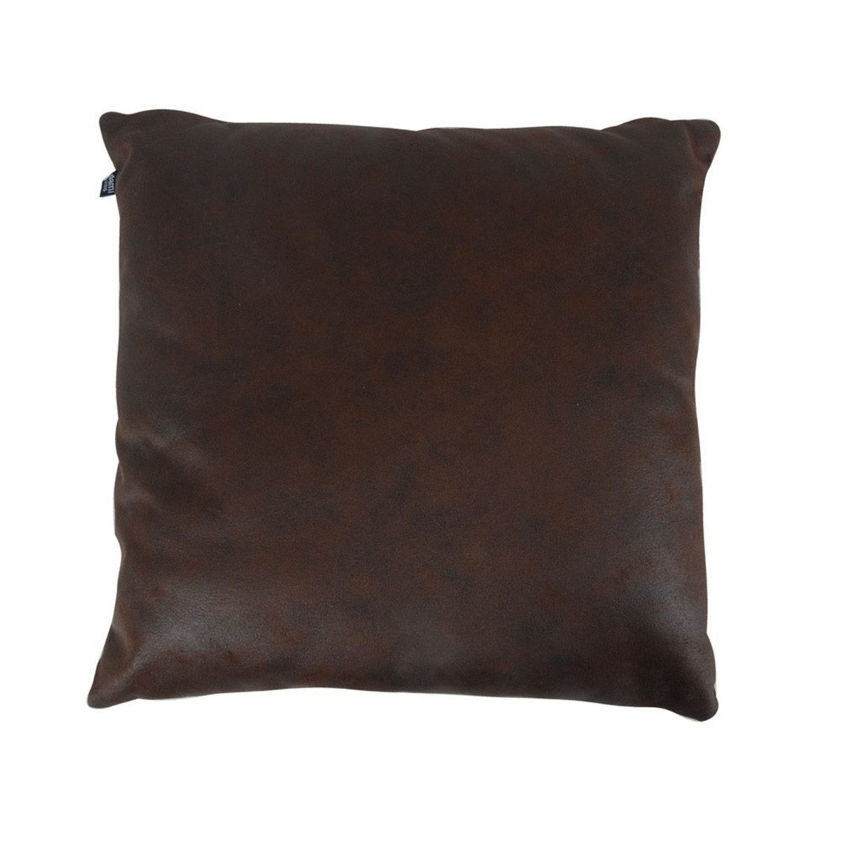 INNA-Glas Dekokissen Deko Kissen Couch LAVY, Lederoptik, dunkelbraun, 45x45x10cm