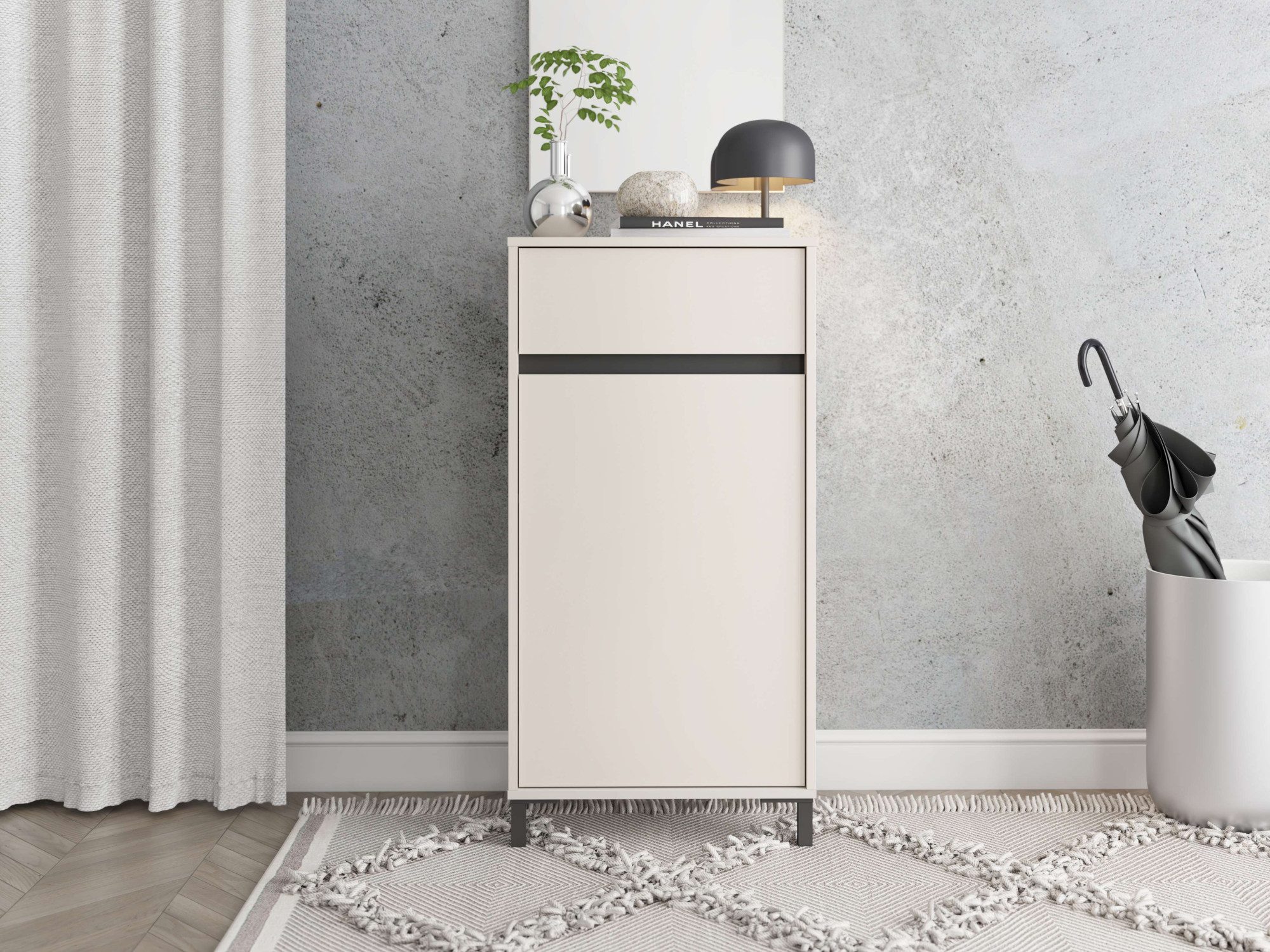 Home affaire Schuhkommode Arran, Schuhregal, Schuhschrank, zwei Regale und eine Schublade. Gesamtbreite 54,5 cm