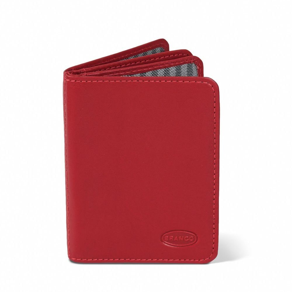 BRANCO Kartenetui A7 Rot, br-302 Leder, Ausweishülle aus Kreditkartenetui Branco 