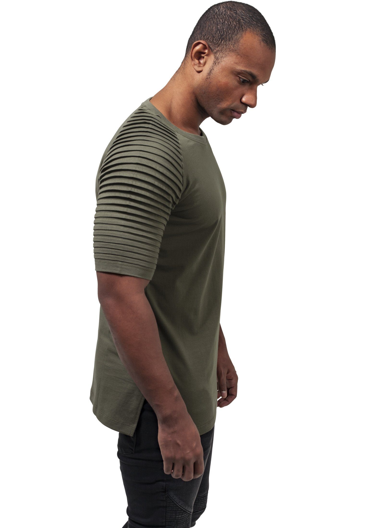 (1-tlg) T-Shirt CLASSICS URBAN Pleat Raglan olive T-Shirt Tee