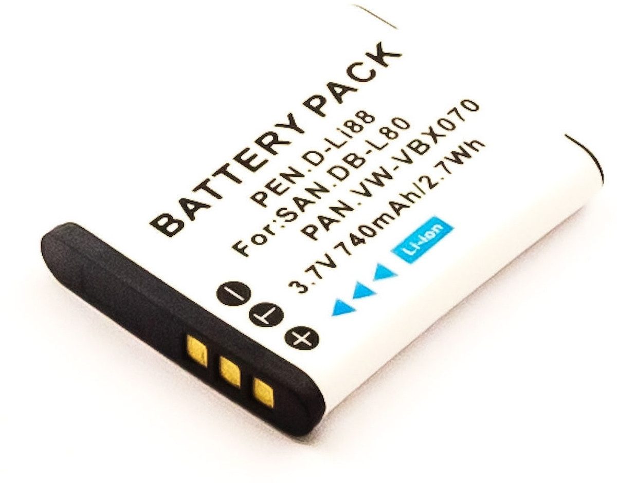 Akku für Sanyo Xacti VPC-X1200 Li-Ion 3,7 Volt 620 mAh schwarz Kamera-Akku