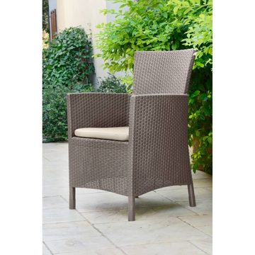 Keter Gartenlounge-Set 3-tlg. Garten-Sitzgruppe Iowa Cappuccino-Braun 224383, (1-tlg)