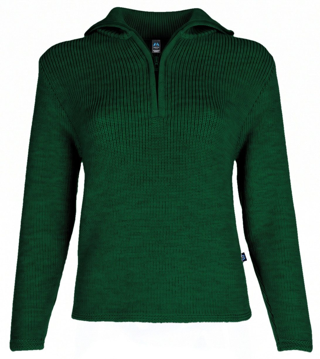 Blauer Peter Troyer für Damen aus Merino mit Reißverschluß