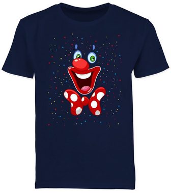 Shirtracer T-Shirt Clown Gesicht Karneval Kostüm Clownkostüm Witziges Karneval & Fasching