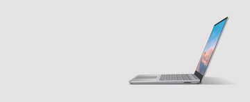 Microsoft Surface Laptop Go mit Fingerabdruckleser Notebook (Intel Core i5 1035G1, Intel UHD Grafik, 64 GB SSD, HD Display 4 GB RAM komfortable Tastatur, langanhaltende Akkulaufzeit)