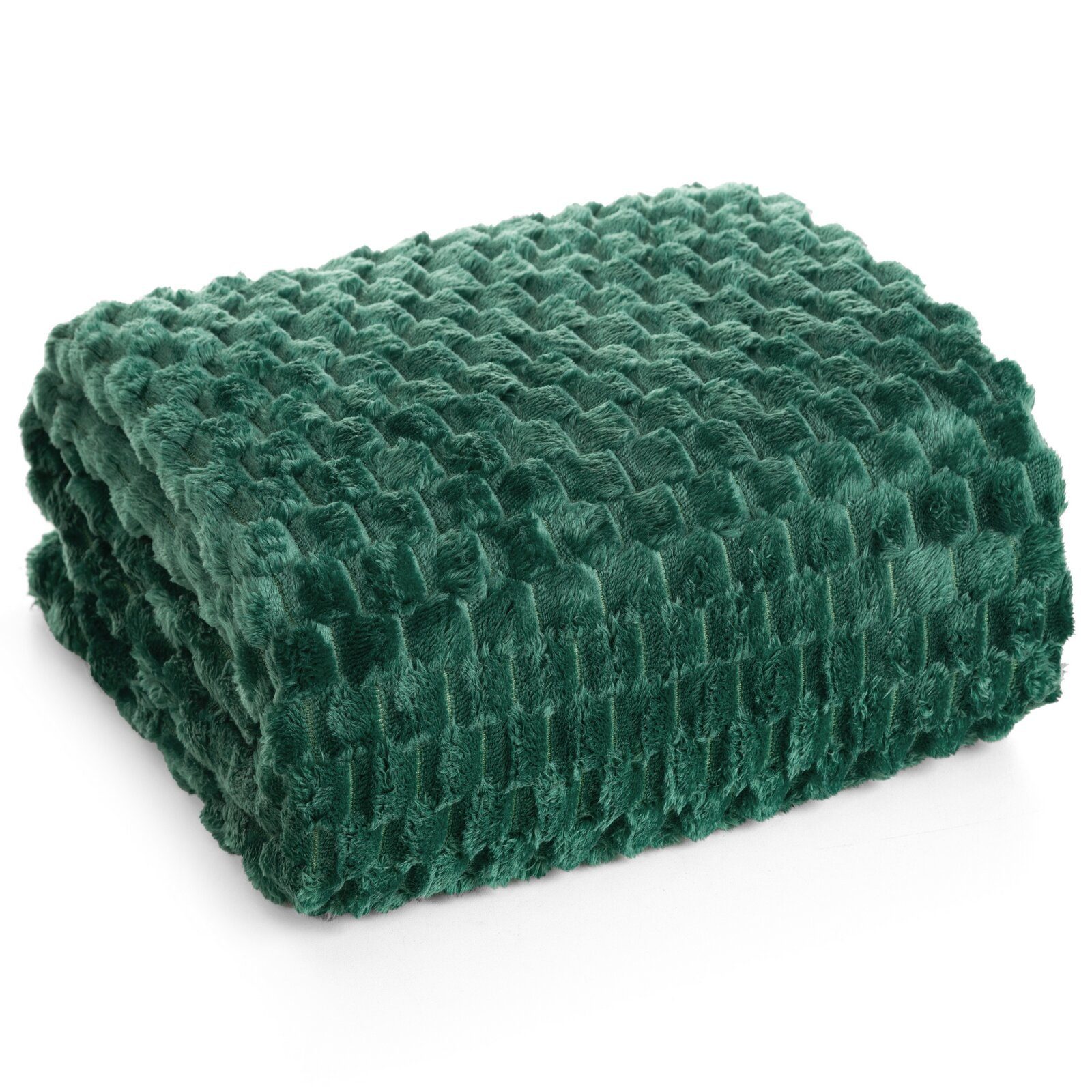 Wohndecke CINDY/6, Design91, Tolle Struktur, Waffelmuster, Weich, Karierte günstig online kaufen