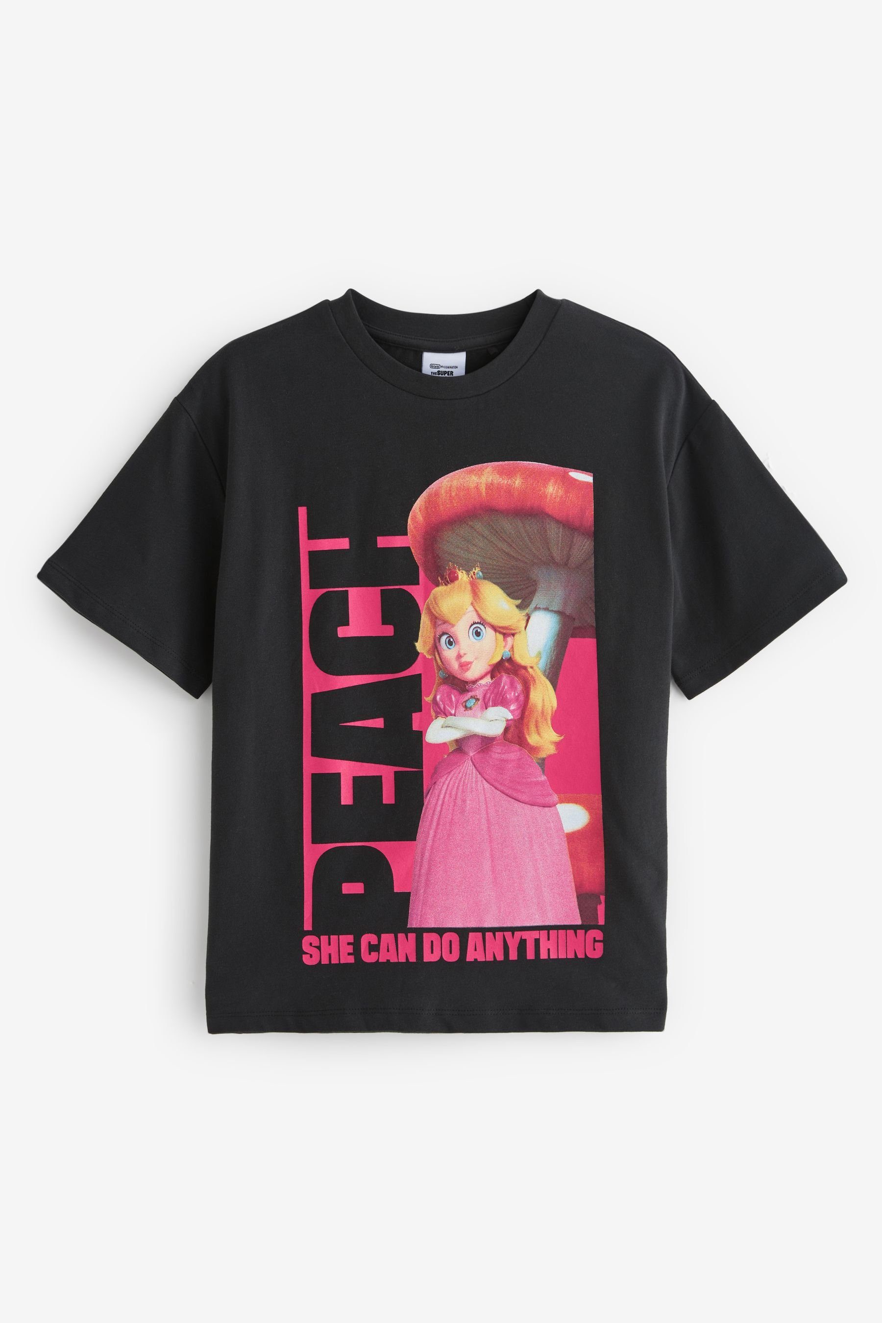 Next T-Shirt Lizenziertes Oversized-T-Shirt Mario Prinzessin (1-tlg)