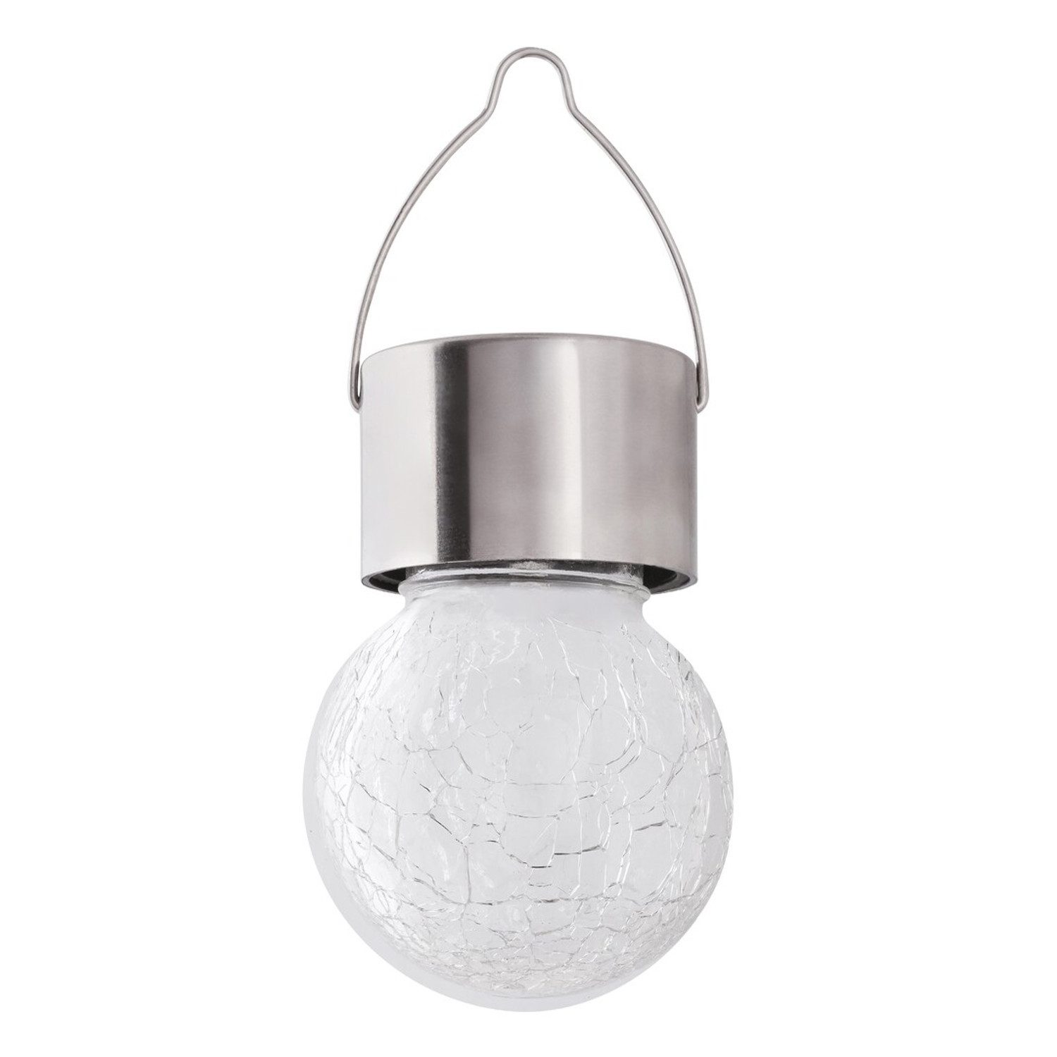 Rabalux LED Solarleuchte Yola IP44 LED-Solarleuchte für den Außenbereich, Farbe: Satin-Chrom, LED 0,06 W