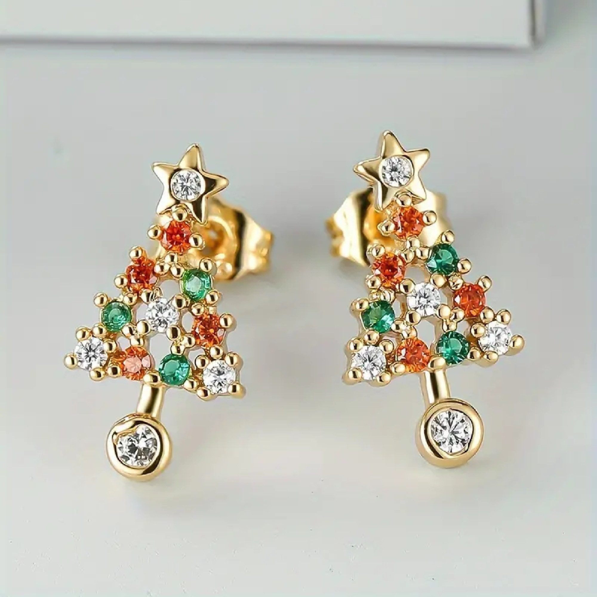 ONE ELEMENT Paar Серьги Weihnachtsschmuck Серьги Серьги-гвоздики Weihnachtsbaum aus Acryl