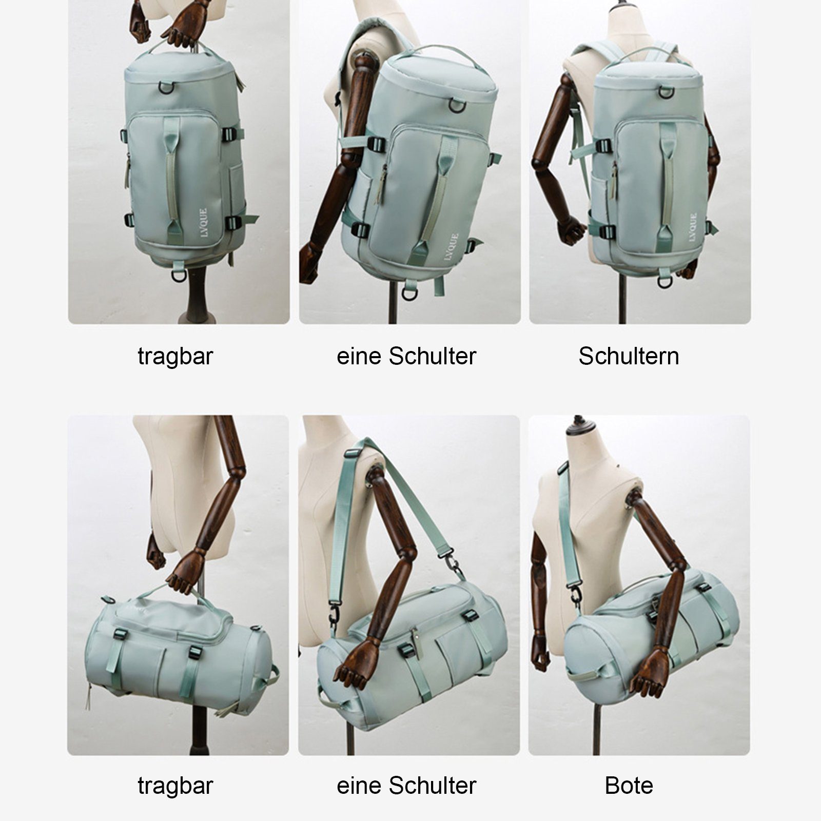 Reisen Reisen Schultasche, Weekender Tasche Freizeitrucksack Fitness Sportrucksack OKWISH Nasstasche), und (Notebook Handgepäck, Laptop Reiserucksack mit Rucksack Gym Sporttasche Rucksack Schuhfach Schule Rucksäcke, für Schulrucksack, Uni Reisetasche Hellgrün Fitnessstudio Schwimmen Sport Yoga