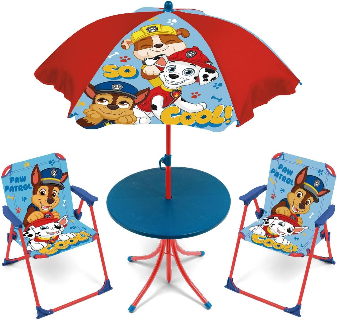 Arditex Kindertisch Kinder-Tischset mit 2 Stühlen & Sonnenschirm in verschiedenen Motiven