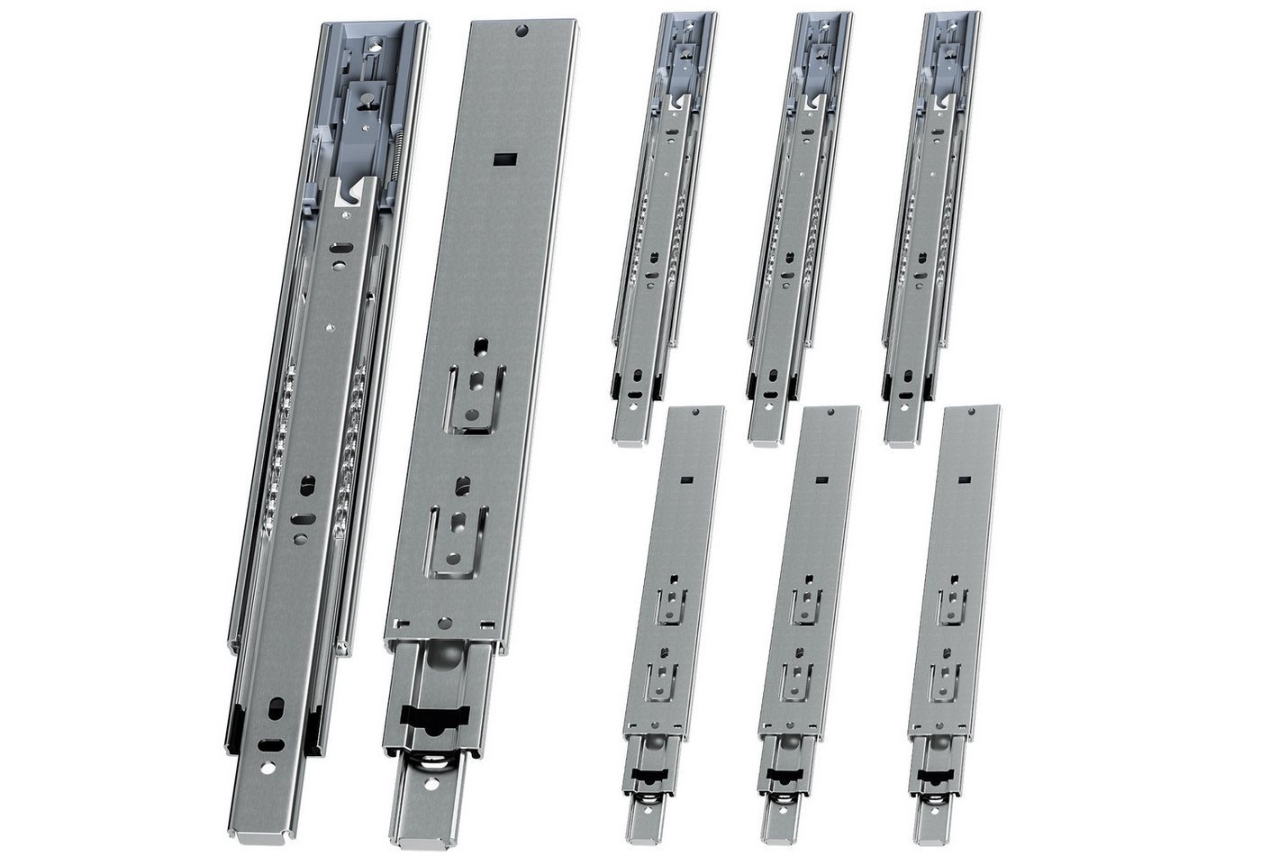 Clanmacy Schubkasten 1-10Paar Schubladenschienen Auszug 45kg Vollauszüge Soft Close (8 St)
