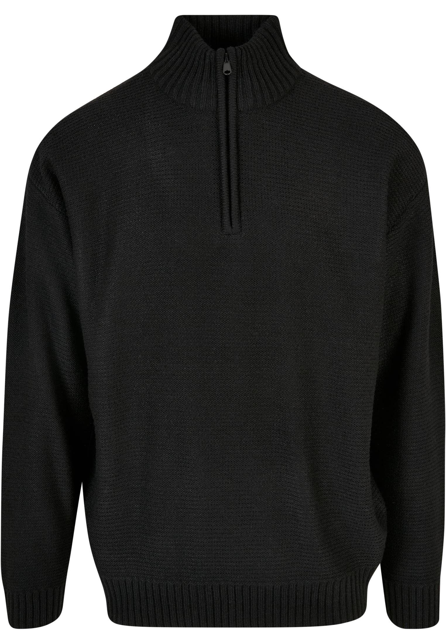 Troyer URBAN Sweatshirt black Knit Herren (1-tlg) CLASSICS