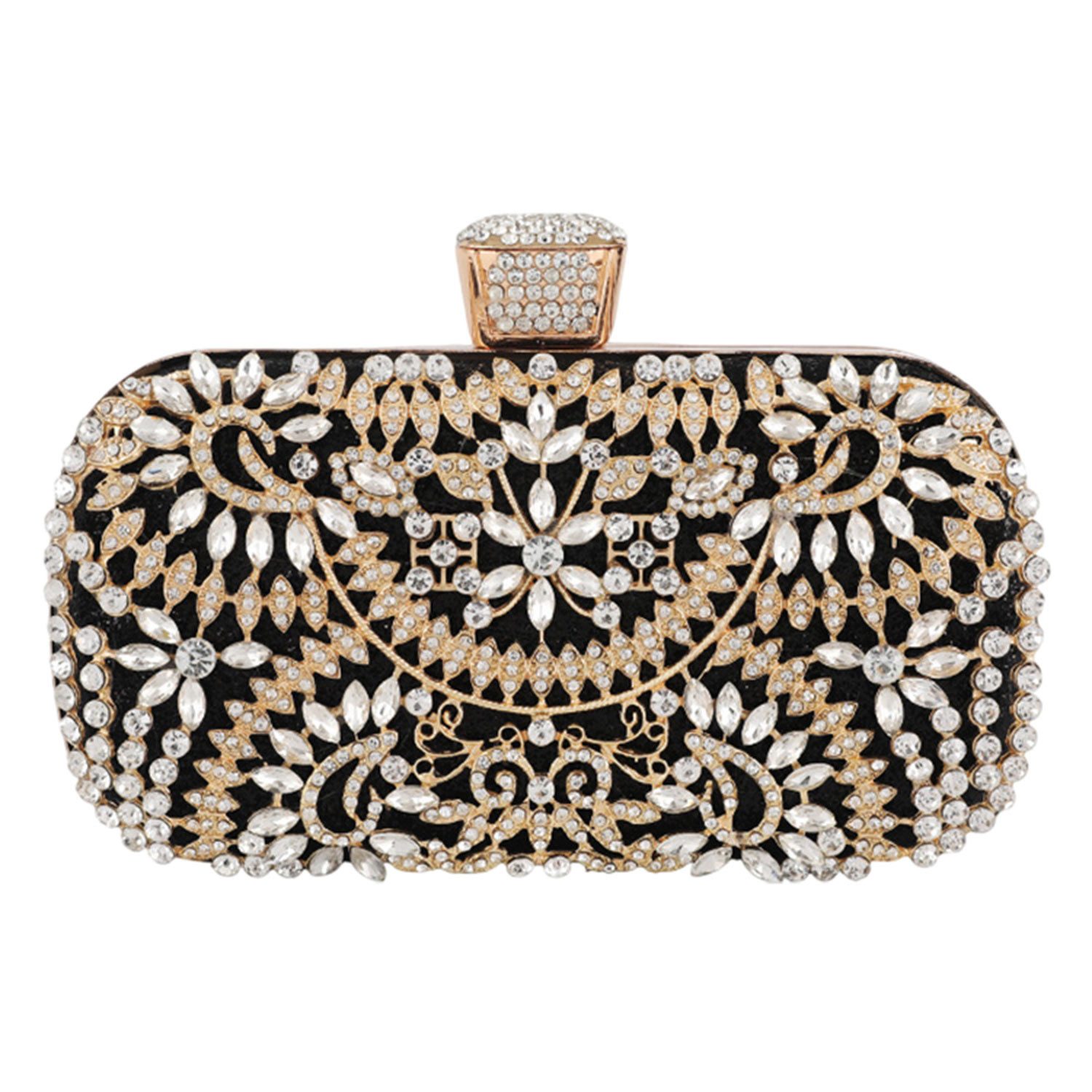 Refttenw Abendtasche Elegante Damen Clutch Glitzer Abendtasche mit Strass, günstig online kaufen