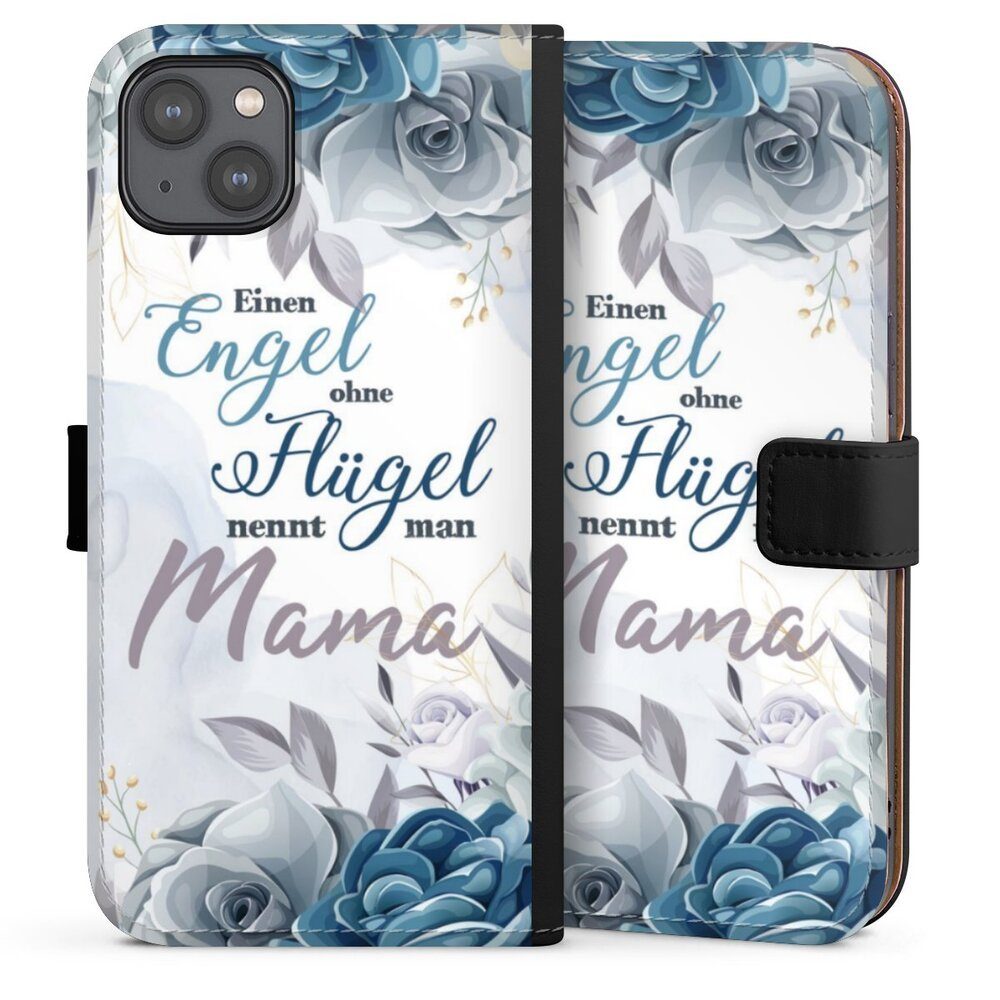 DeinDesign Handyhülle Muttertag Mama Blumen Engel Mama Blumen, Apple iPhone 14 Plus Hülle Handy Flip Case Wallet Cover
