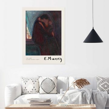 Posterlounge Wandfolie Edvard Munch, The Kiss, Wohnzimmer Malerei
