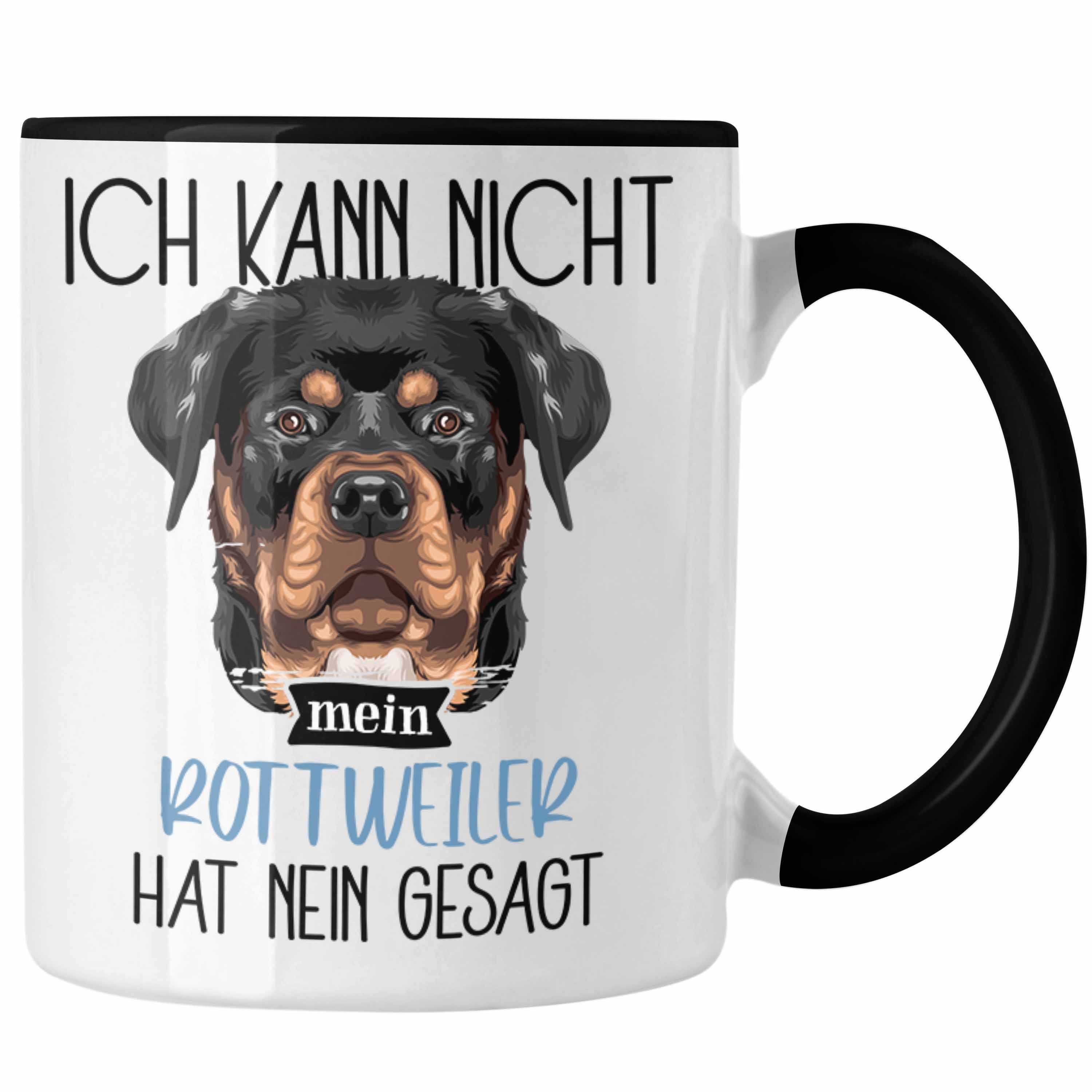 Trendation Tasse Besitzer Geschenk Geschenkidee Rottweiler Lustiger Ich Tasse Ka Schwarz Spruch