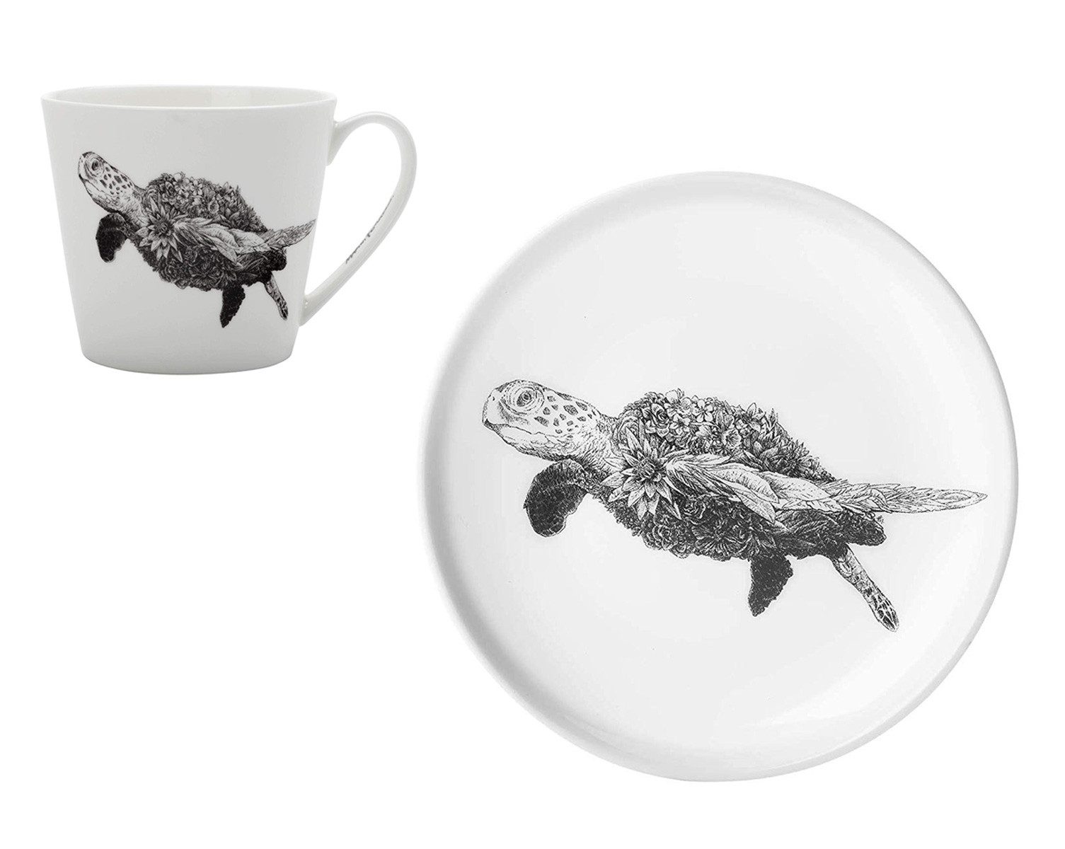 Becher Marini Ferlazzo Sea Turtle Becher und Teller