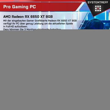 SYSTEMTREFF Basic Gaming-PC (AMD Ryzen 7 5700X3D, Radeon RX 6650 XT, 32 GB RAM, 1000 GB SSD, Luftkühlung, Windows 11, WLAN)