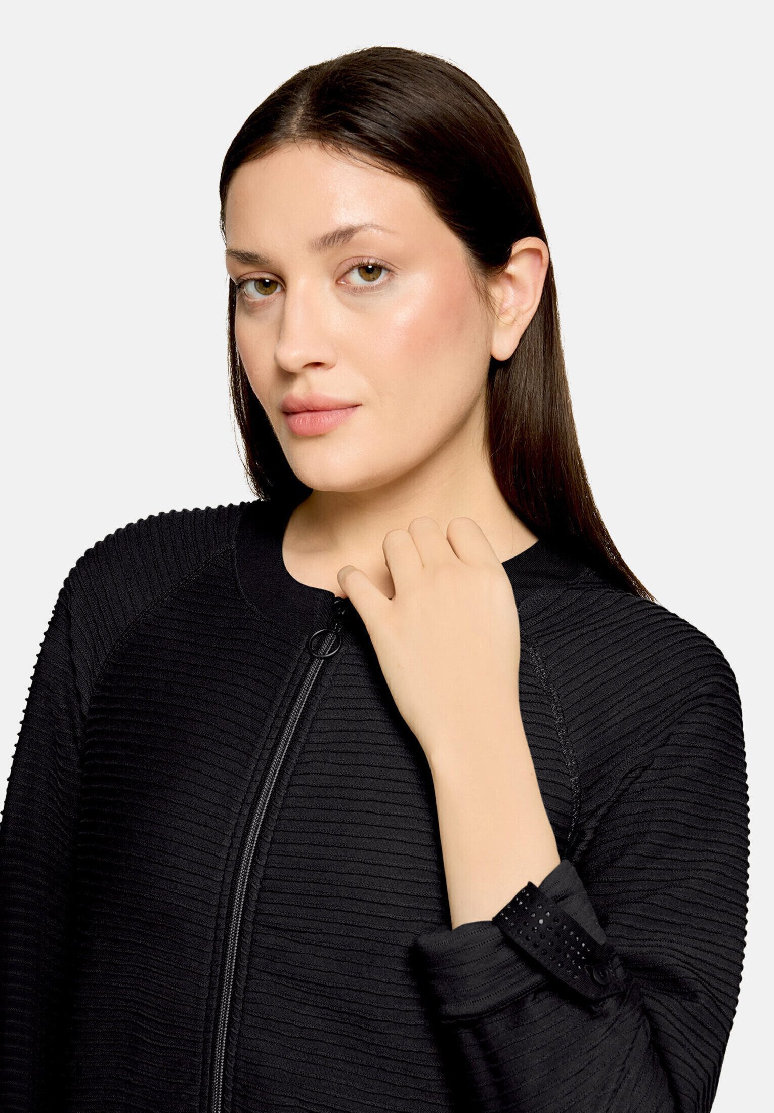 Betty Barclay Sweatjacke Damen mit Rippenstruktur