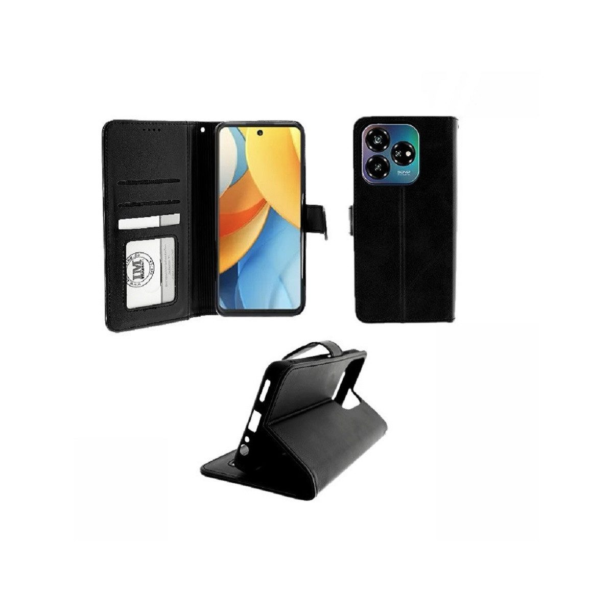 COFI 1453 Smartphone-Hülle Buchtasche mit Magnetverschluss Handyhülle mit Kartenfächern