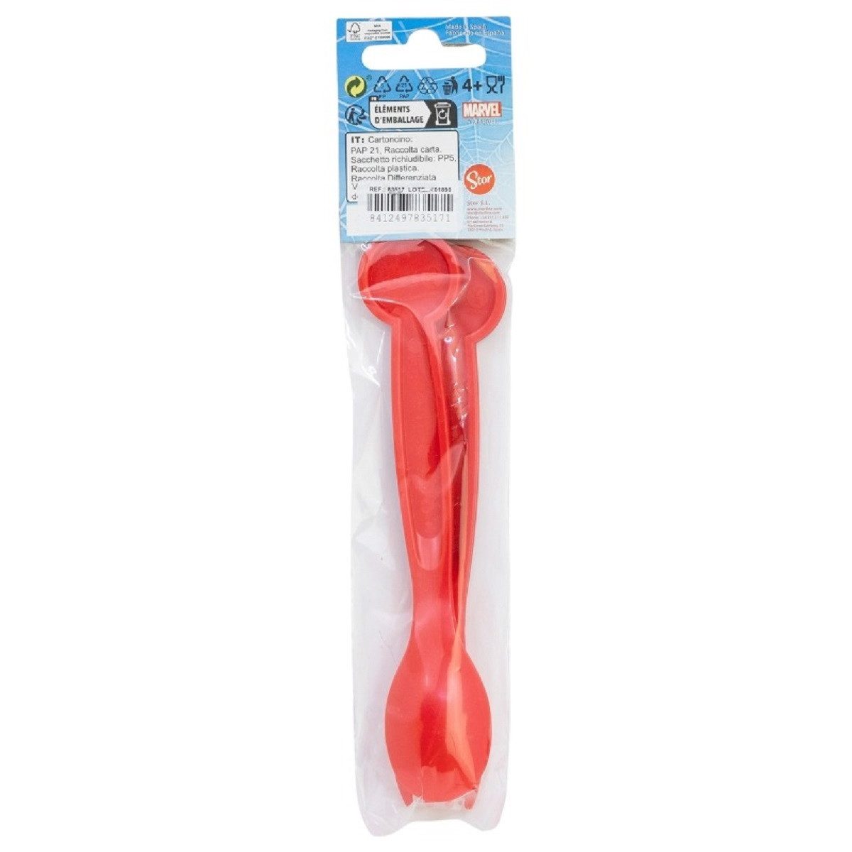 Spiderman Kinderbesteck Set 2-teilig – Löffel & Gabel mit Motivgriffen (2-tlg), 1 Personen