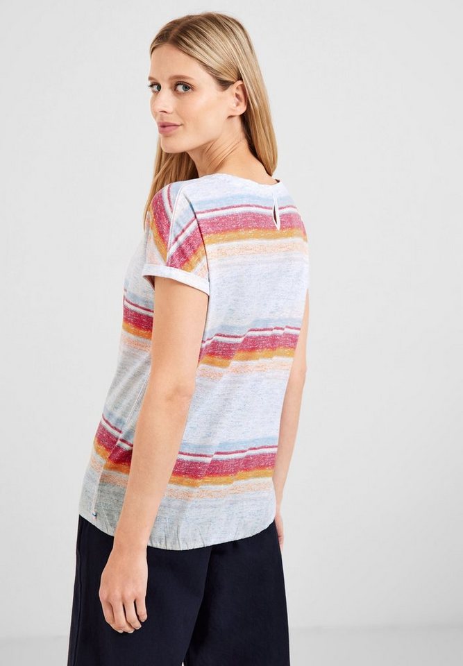 Cecil T-Shirt aus reiner Baumwolle, Streifenmuster