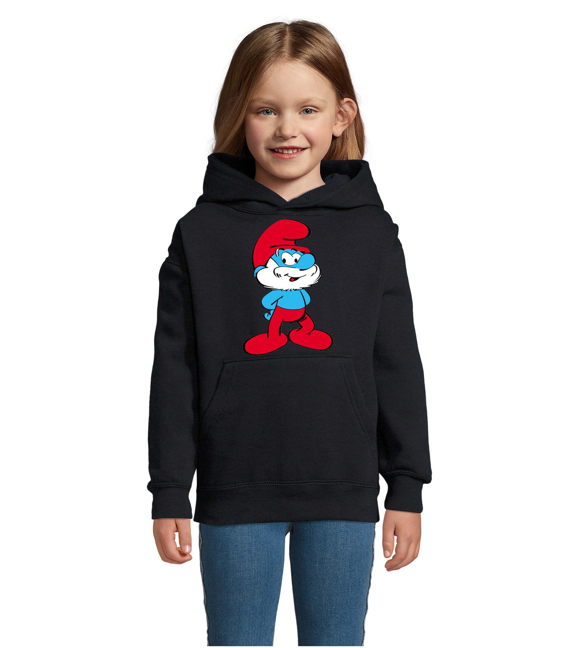 Hoodie PapaSchlumpf Kinder Hoodie Comicfigur Print Freizeitlook