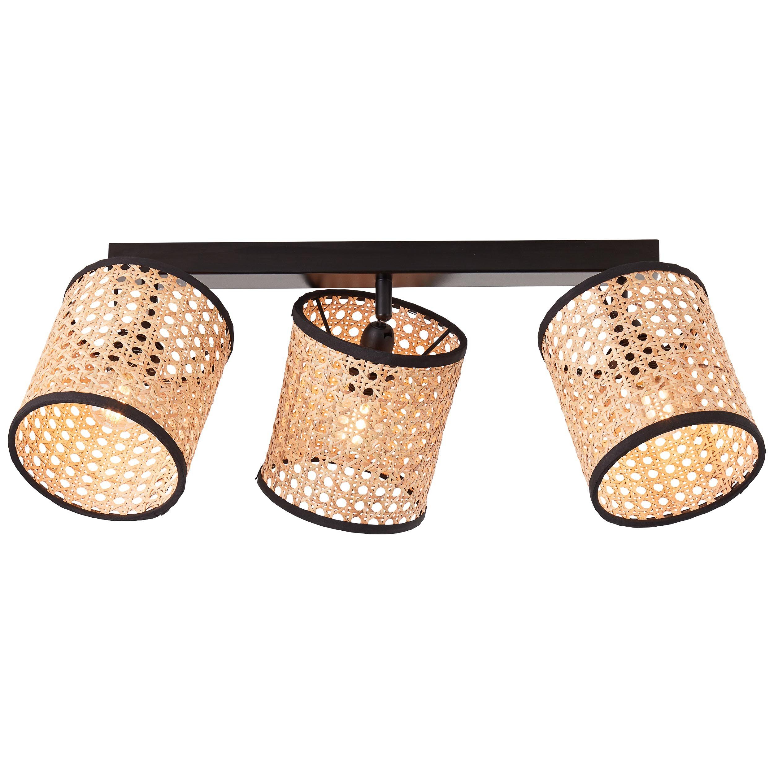 Brilliant Deckenstrahler Wiley, ohne Leuchtmittel, Spotbalken 3flg holz hell/schwarz