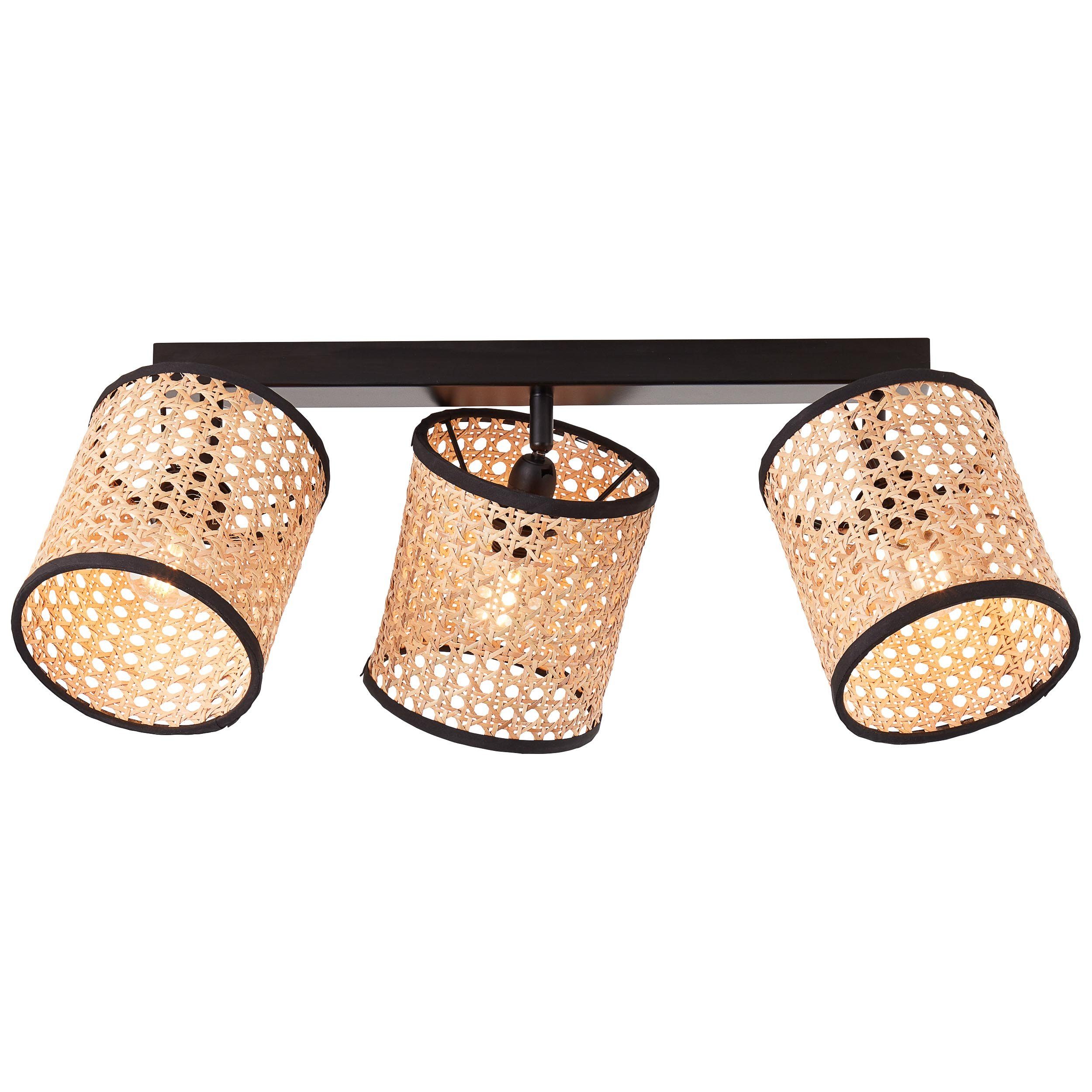 Brilliant Deckenleuchte Wiley, Lampe, Wiley Spotbalken 3flg holz  hell/schwarz, 3x D45, E14, 60W, Köpf, Symbiose aus Technik und natürlichen  Rohstoffen | Deckenstrahler