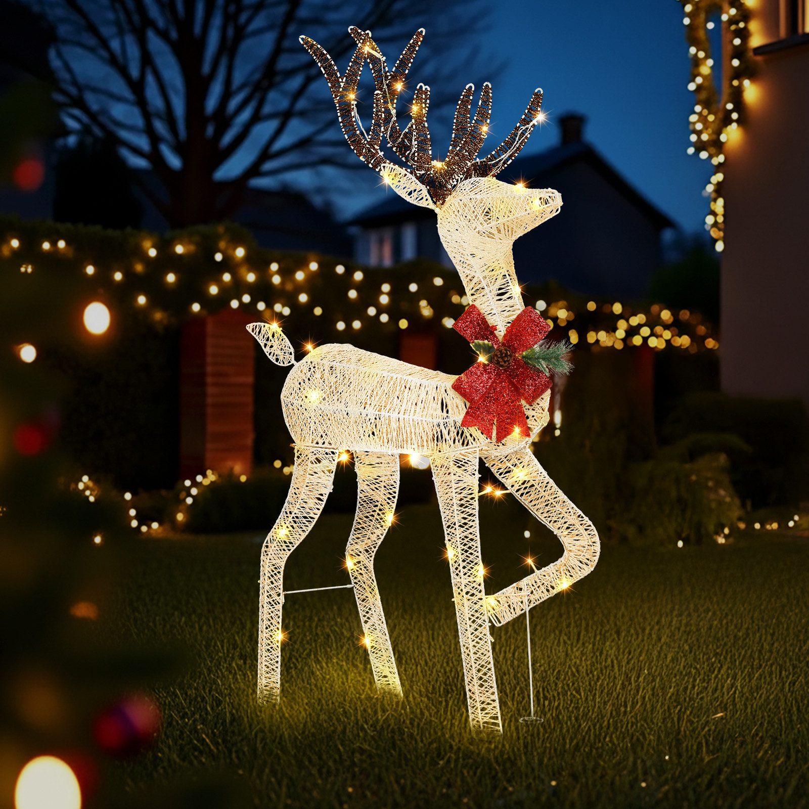 LALAHO Weihnachtsfigur Led Rentier Weihnachtsbeleuchtung, mit günstig online kaufen