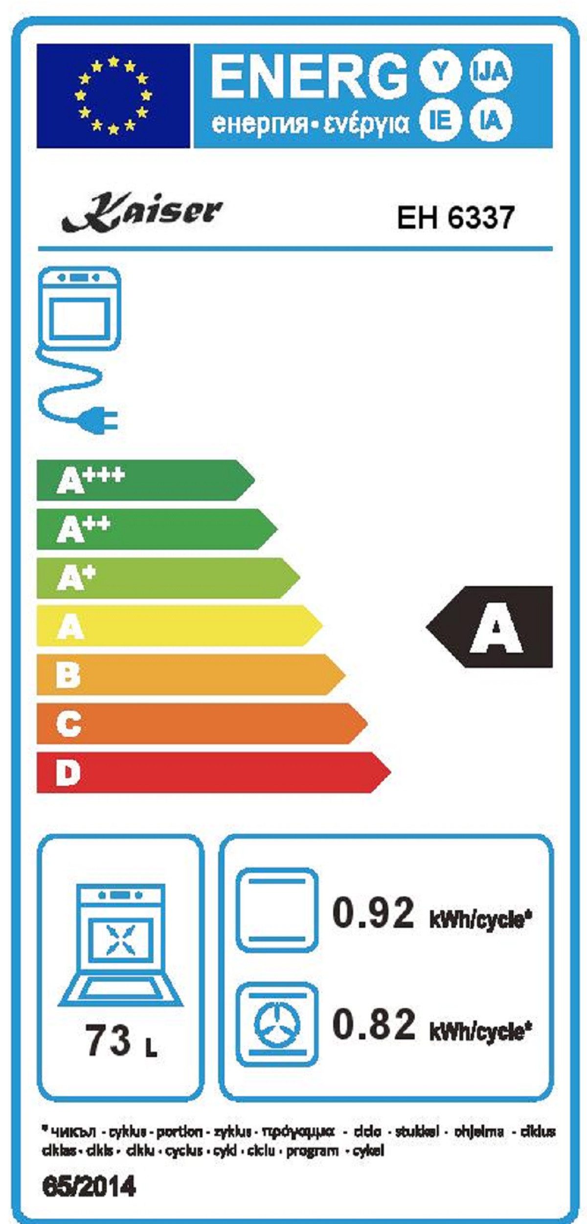Energieeffizienzklasse: 