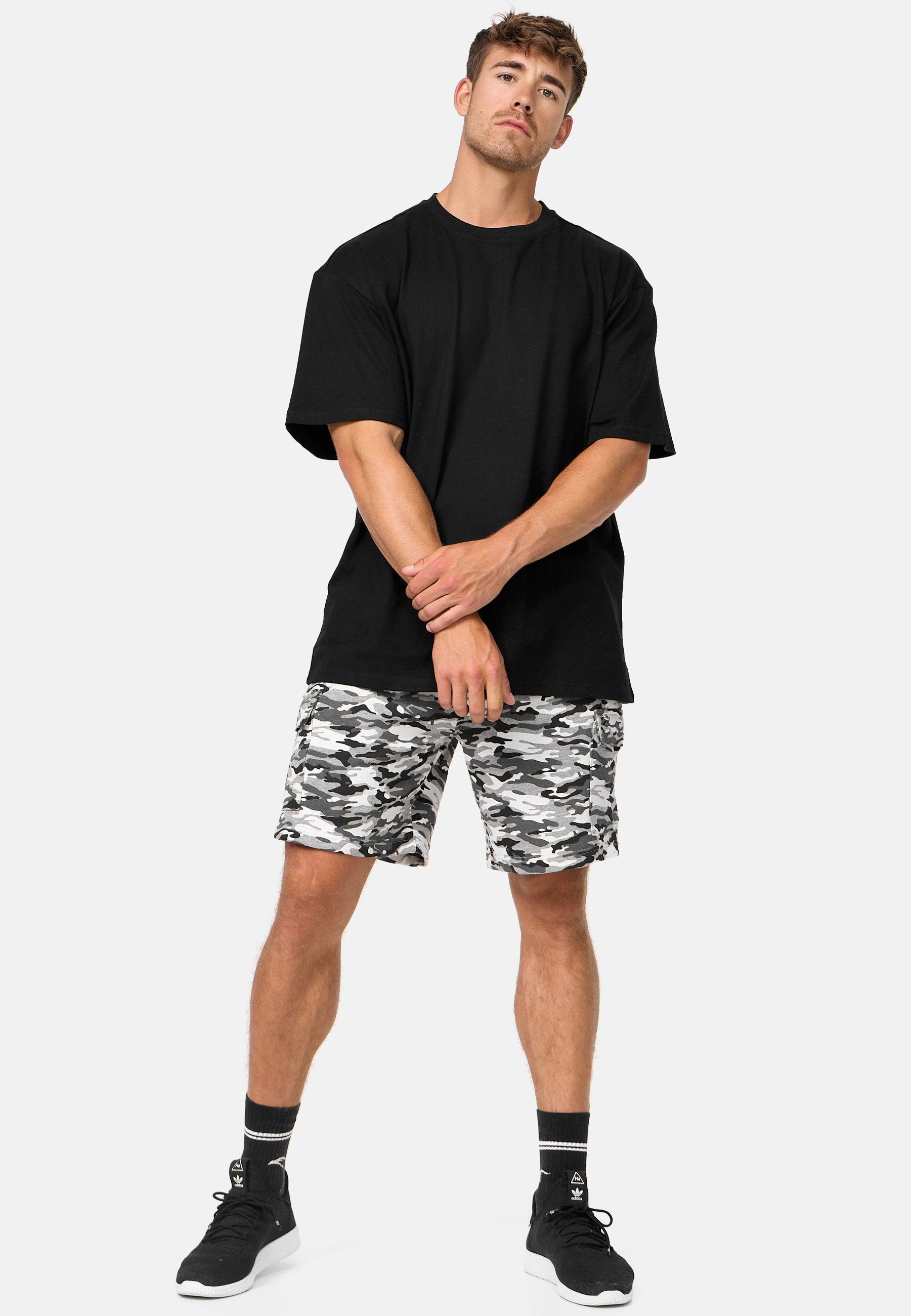 Indicode Sweatshorts Herren Dannie Sweat Shorts Herrenshorts Cargo Sweatshorts mit Kordelzug