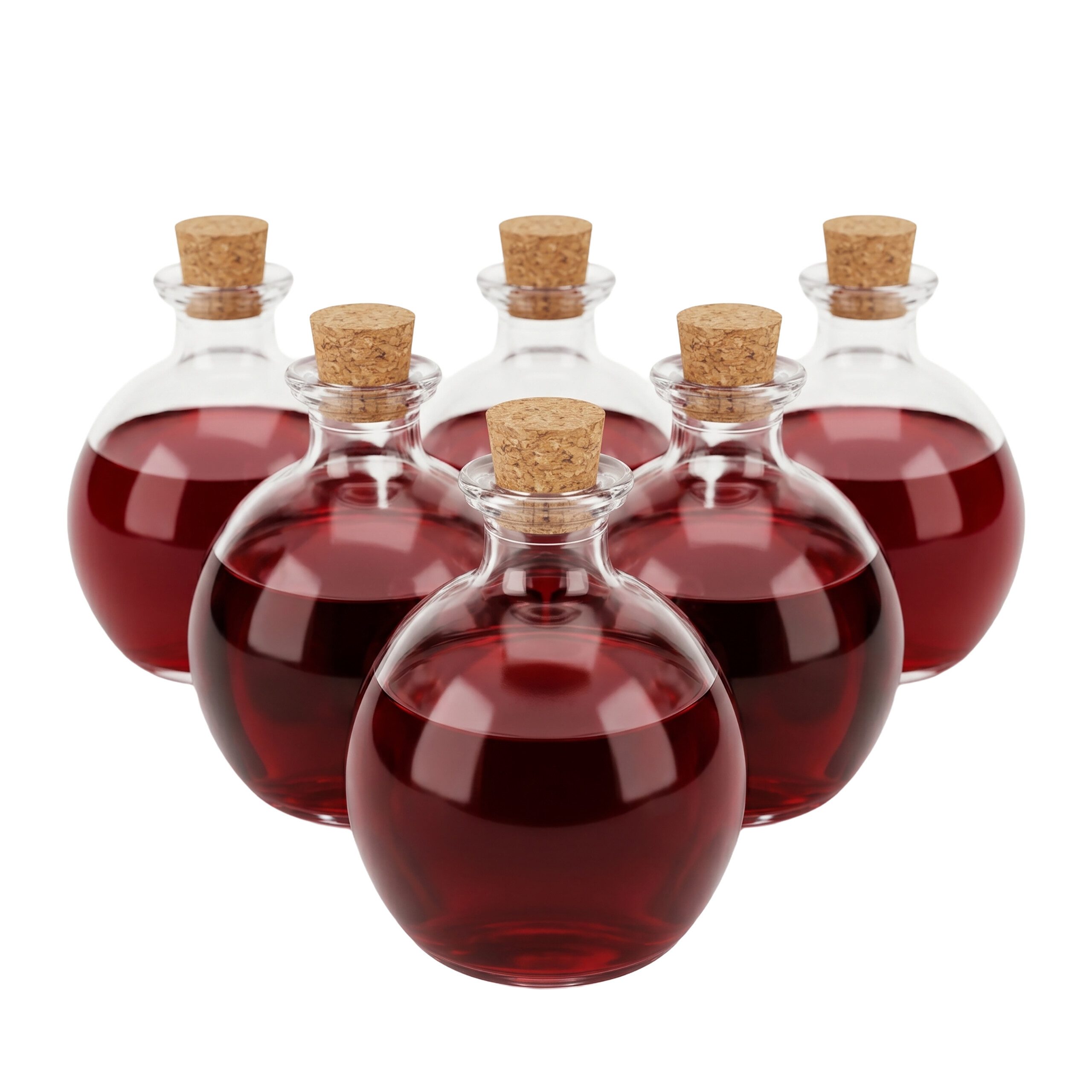 relaxdays Vorratsglas Glasflaschen mit Korken 6er Set, Glas