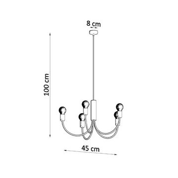 SOLLUX lighting Kronleuchter PICCOLO, ohne Leuchtmittel, Slush -Einstellung